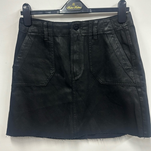 PAIGE Dresses & Skirts - Paige metallic look black mini skirt 28 M